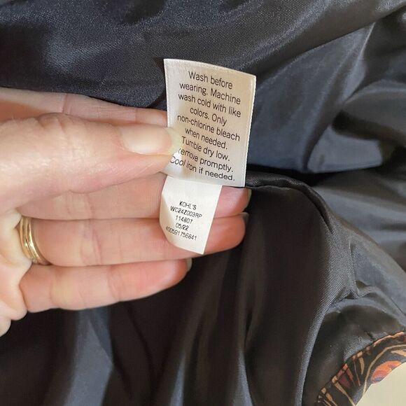 Floral Quilted Jacket Women’s Autumn Colors Orange Brown Button Jacket XXL NWT - Picture 9 of 11